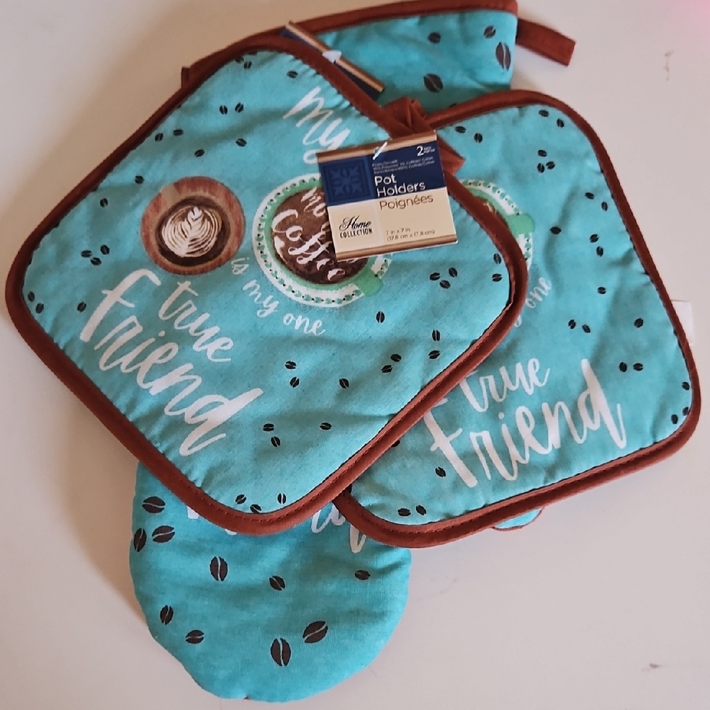 🔥My Coffee Is My‎ True Friend Pot Holders Set